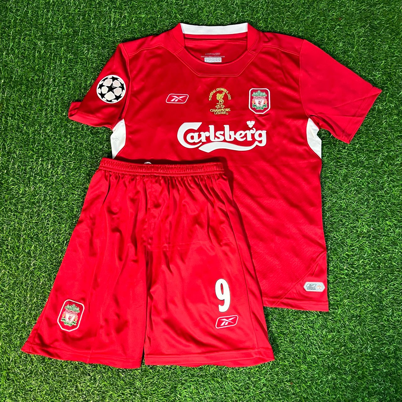Djibril Cissé 9 - Liverpool 2005 Istanbul Champions League Final Football Jersey Kit
