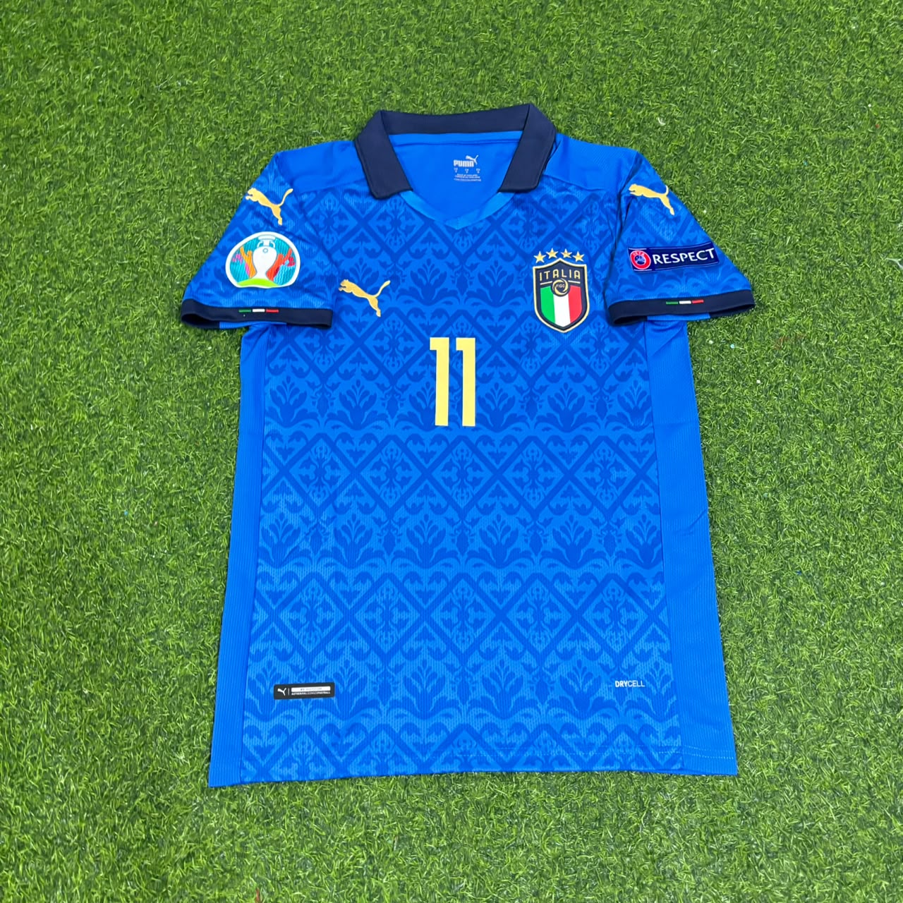 Italy EURO 2020 Domenico Berardi #11 Final Retro Football Jersey