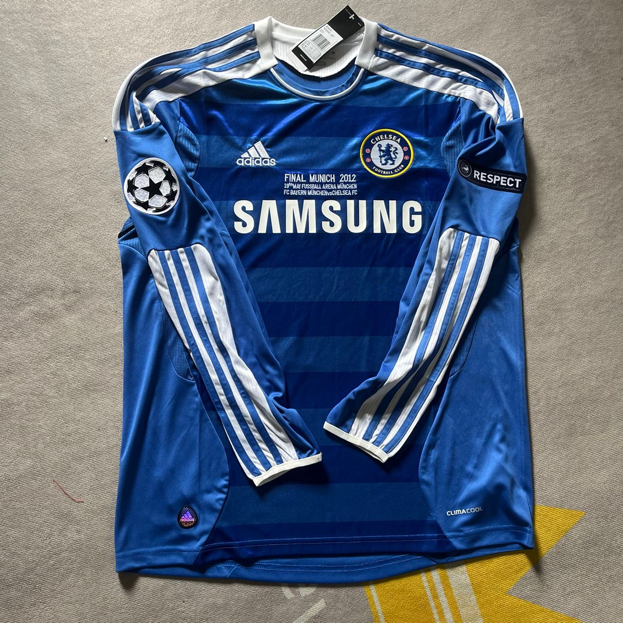 Frank Lampard Chelsea Champhions League 2012 Munich Final Retro Long Sleeve Jersey