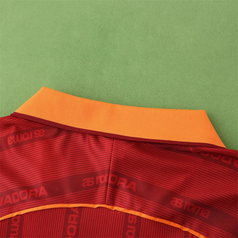 99/00 A.S Roma Season Home Red Retro Jersey Trikot Soccer Kit