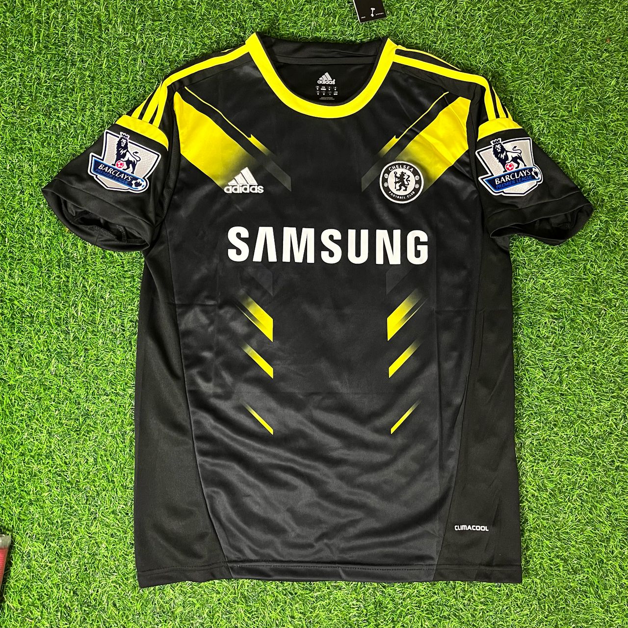 David Luiz Chelsea 2012 2013 Black Blue Retro Football Jersey Kit