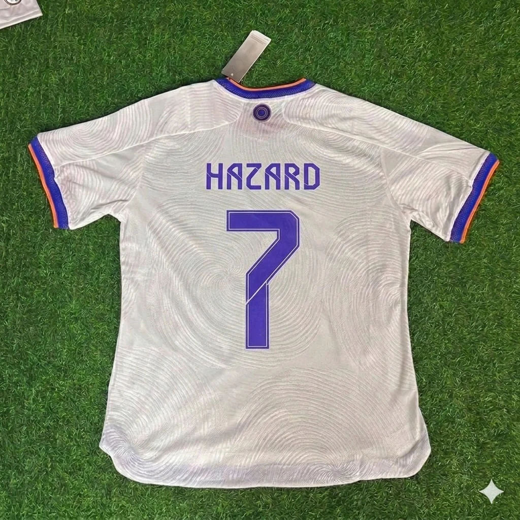 Eden Hazard 7- Real 2021/2022 Champions League Final White Jersey