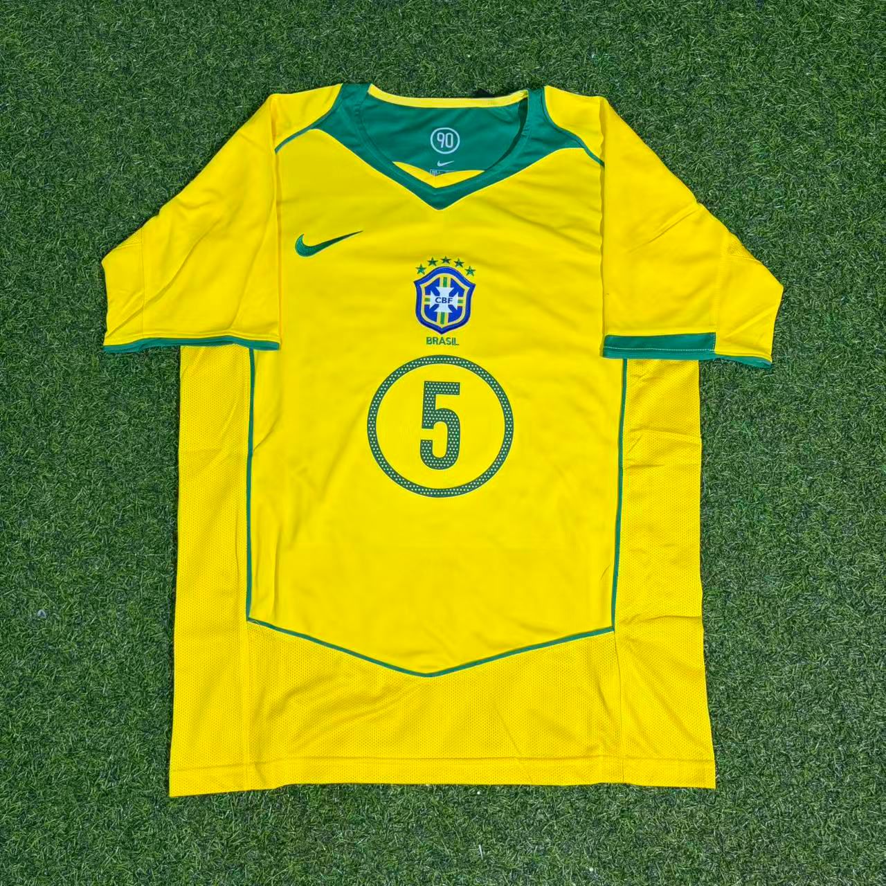 Edmílson 5 Brazil 2004 2006 Retro Football Jersey Kit