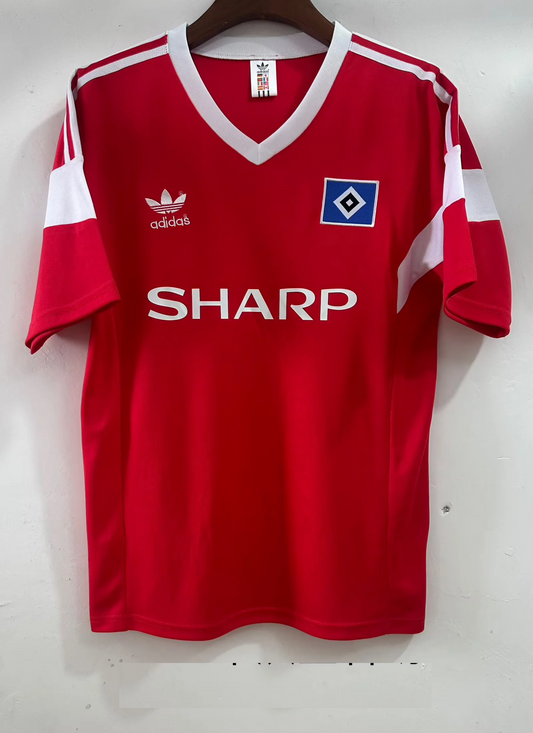 HSV 1988 Rotes Heimtrikot Fusball Hamburger SV 1988 retro Soccer Kit Football Jersey