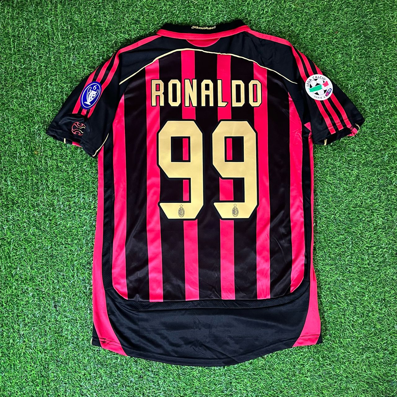 El Fenomeno Ronaldo Nazario AC Milan 2006 2007 Retro Football Jersey Kit