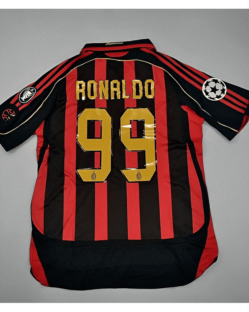 El Fenomeno Ronaldo Nazario AC Milan 2006 2007 Retro Football Jersey Kit