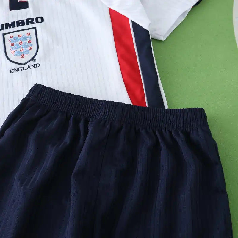 England 1998 Retro Kids Football Jersey Kit