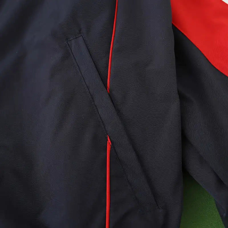 England Black Retro Windbreaker Jacket – | Windbreaker Jacke | Coupe-Vent