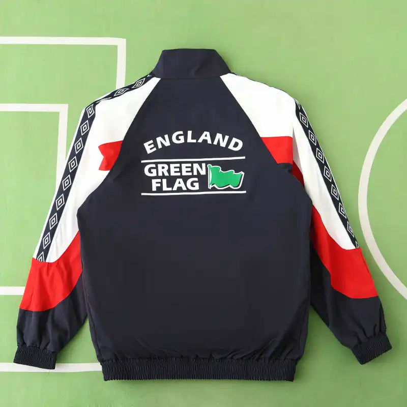 England Black Retro Windbreaker Jacket – | Windbreaker Jacke | Coupe-Vent