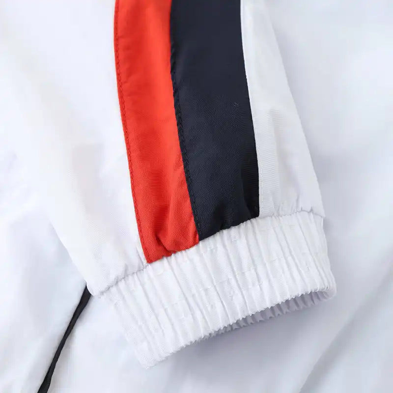 England White Retro Windbreaker Jacket – | Windbreaker Jacke | Coupe-Vent