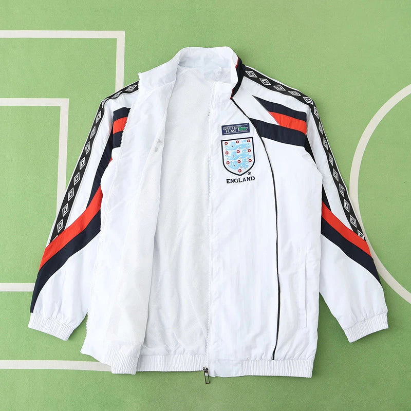 England White Retro Windbreaker Jacket – | Windbreaker Jacke | Coupe-Vent