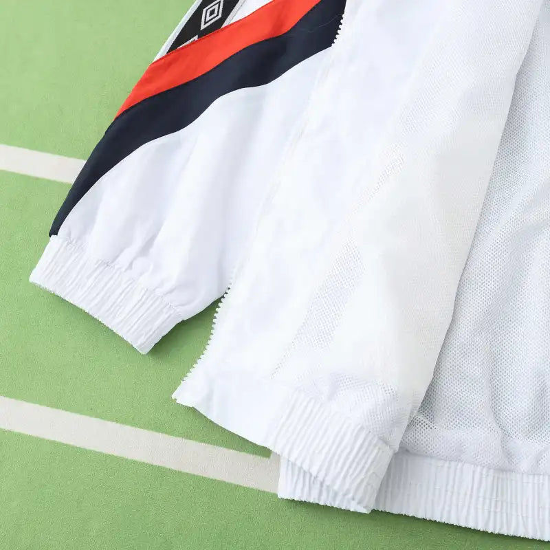 England White Retro Windbreaker Jacket – | Windbreaker Jacke | Coupe-Vent