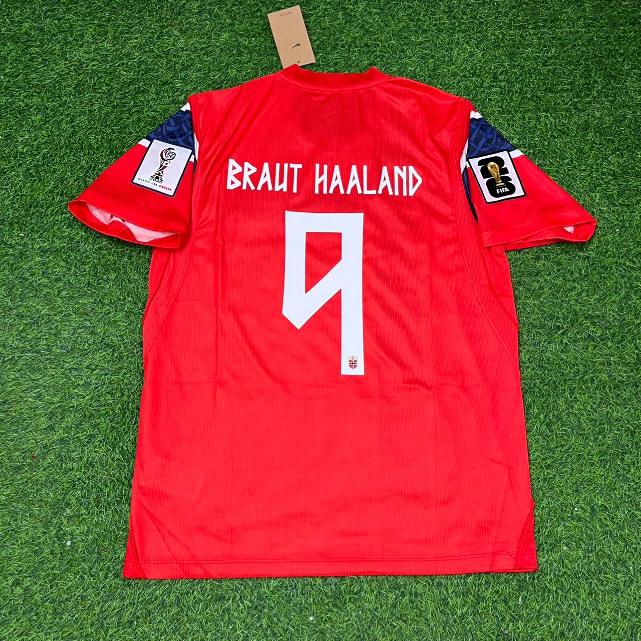 Norway World Cup 2026 Erling Haaland #9 Home Football Jersey