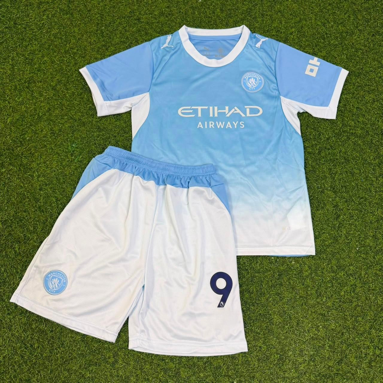 Erling Haaland Manchester City 2026 27 Home Kids Football Jersey