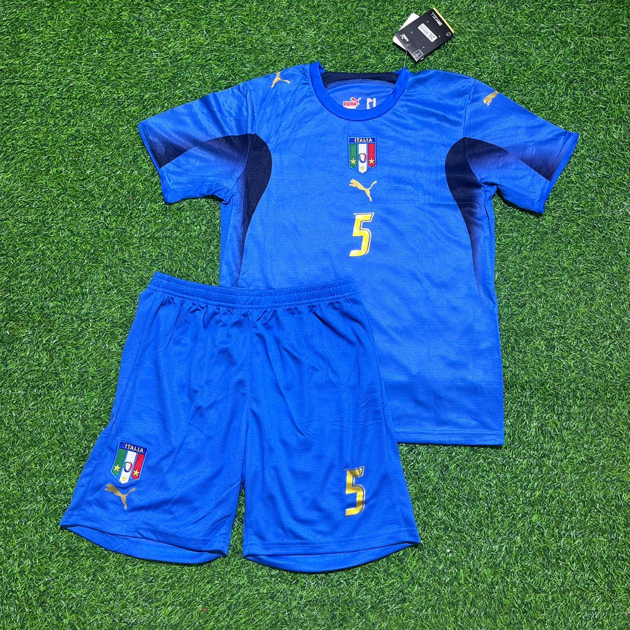 Italy World Cup 2006 Fabio Cannavaro Final Retro Kids Football Jersey