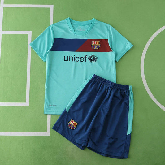 FC Barcelona 2010/11 Retro Kids Football Jersey Kit