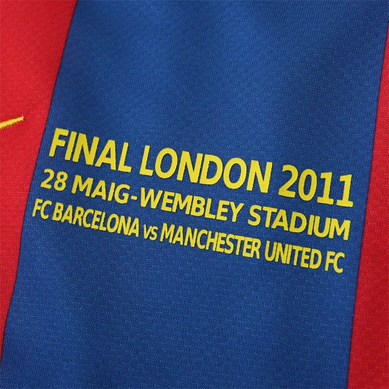 FC Barcelona 10/11 Season final match Retro Football Jersey Kit