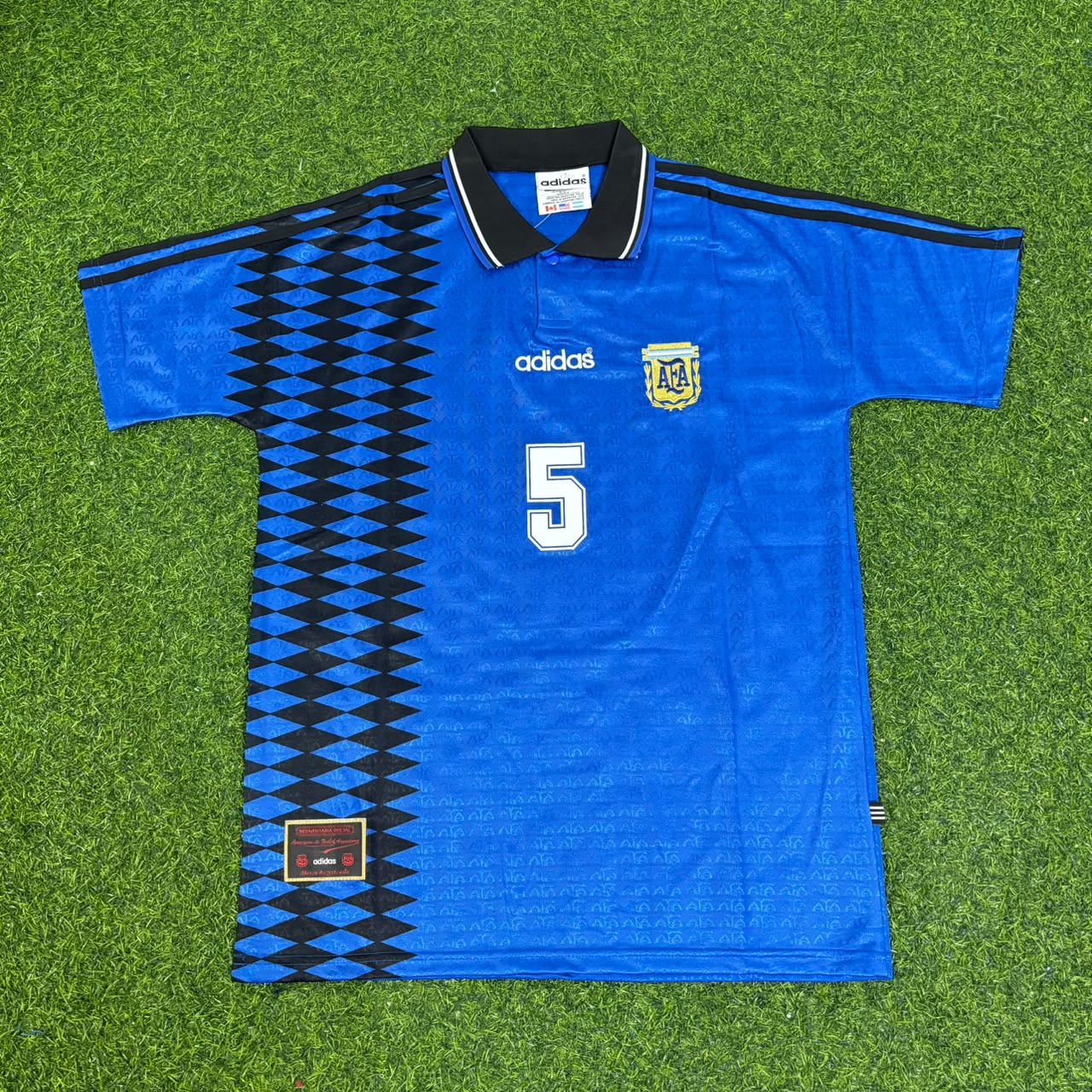 Fernando Redondo Argentina 1994 Season Away Blue Retro Football Jersey