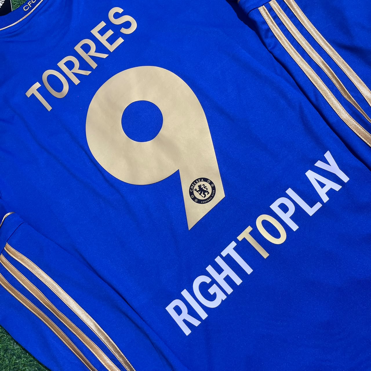Fernando Torres 9-Chelsea 2013 Europe League Final Amsterdam Blue Retro Football Jersey