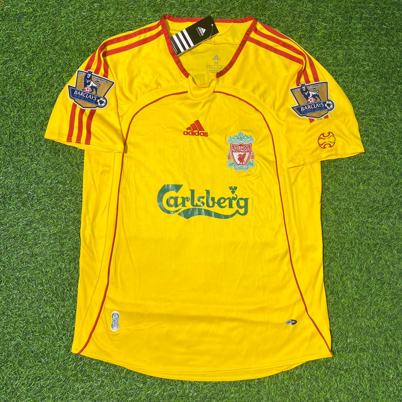 Daniel Agger Liverpool 2006/2007 Yellow Retro Football Jersey Collection
