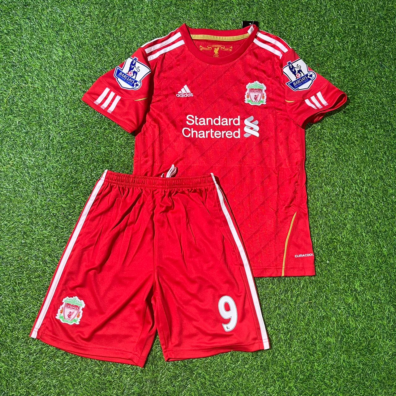 Fernando Torres Liverpool 2010/2011 Season Kids Red Retro Football Jersey Kit