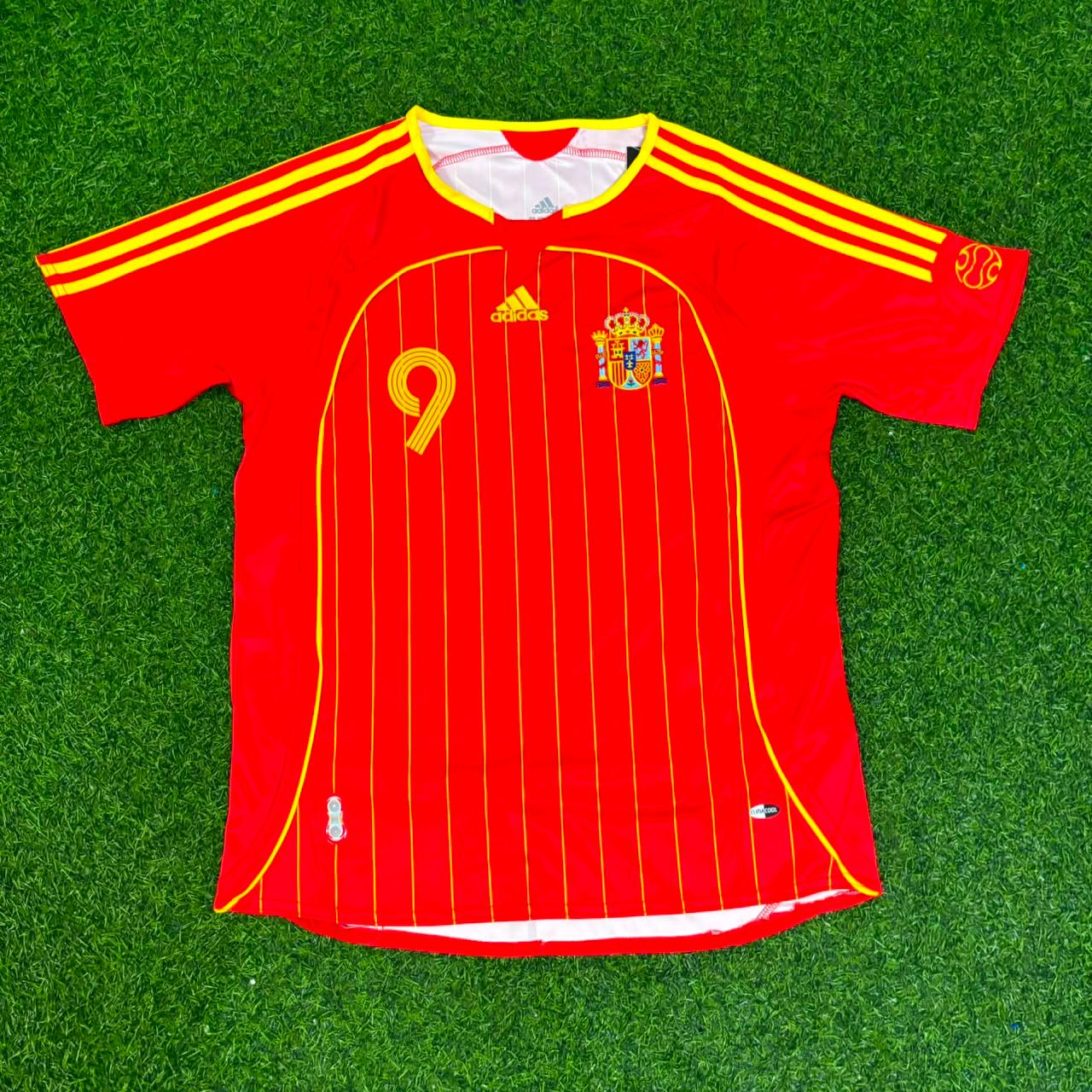 Spain World Cup 2006 Fernando Torres Red Home Retro Football Jersey