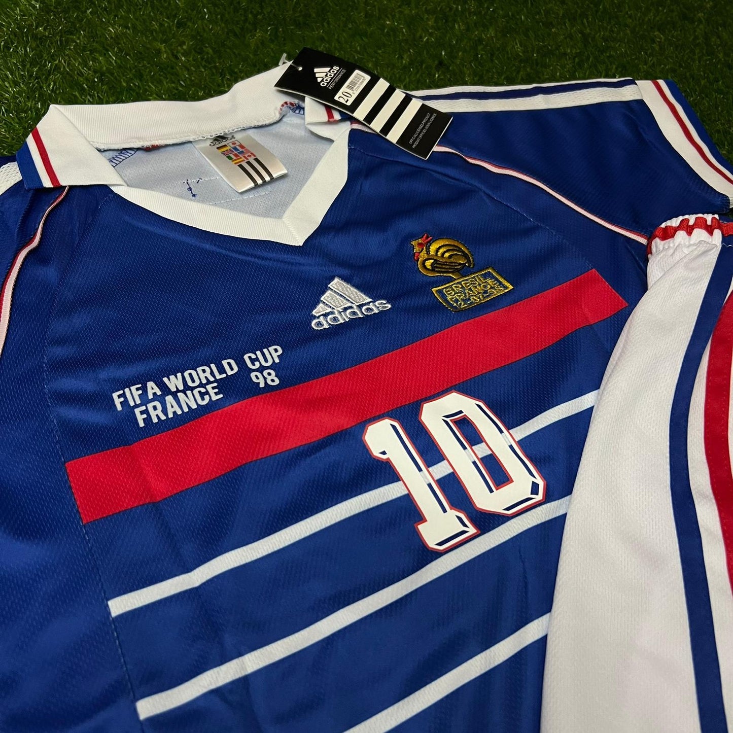 Zinedine Zidane France 1998 Home Kids Kit – Kit Jersey for Children – | KinderTrikot | Maillot Enfant