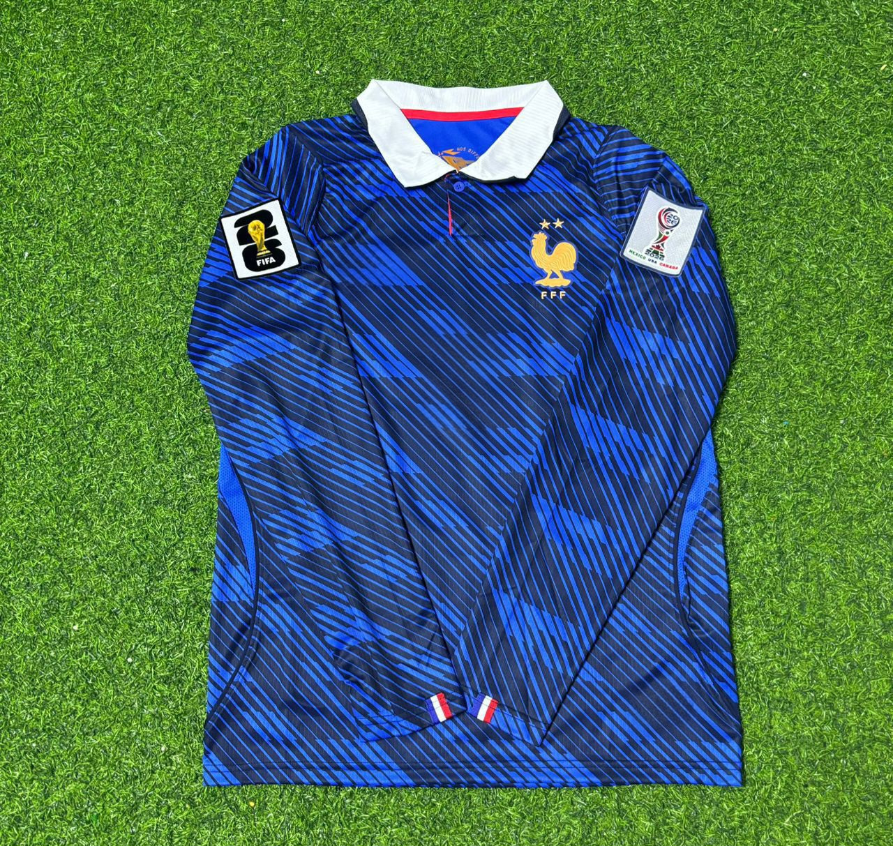 France World Cup 2026 Désiré Doué #20 Home Long Sleeve Football Jersey