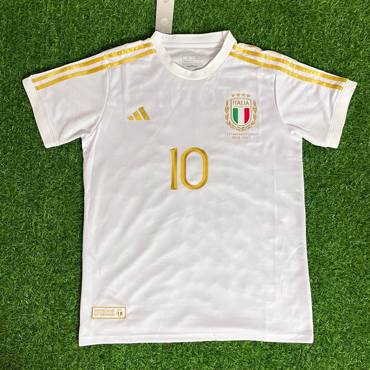 Francesco Totti 10 - Italy White Anniversary Football Jersey Kit