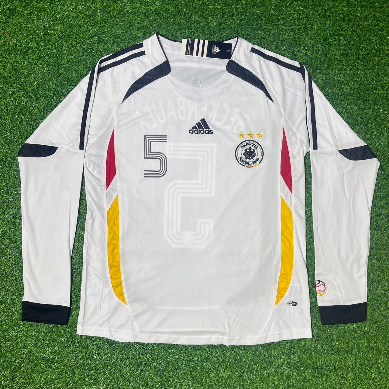 Franz Beckenbauer Germany World Cup Long Sleeve White Retro Football Jersey Kit
