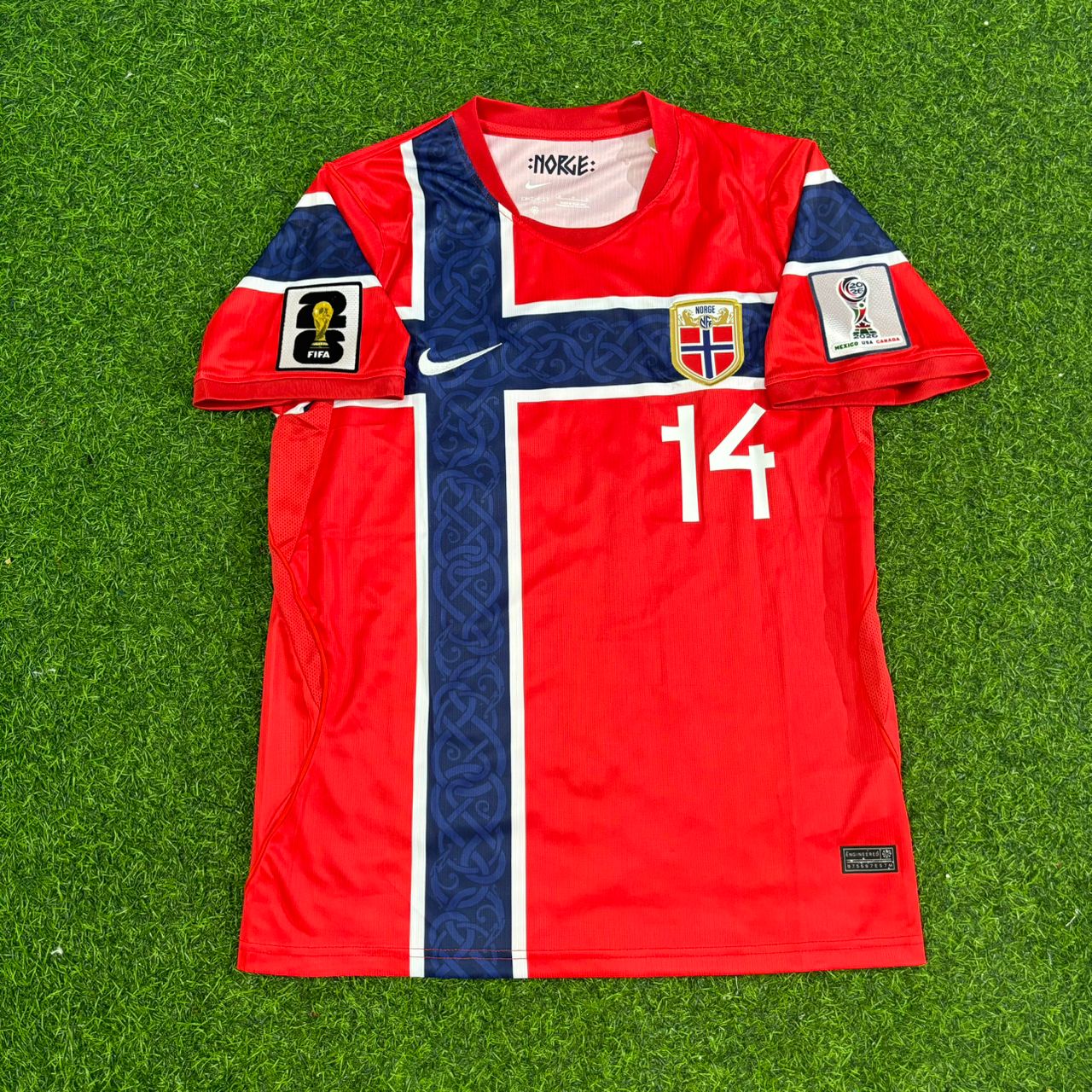 Norway World Cup 2026 Fredrik Aursnes Home Football Jersey