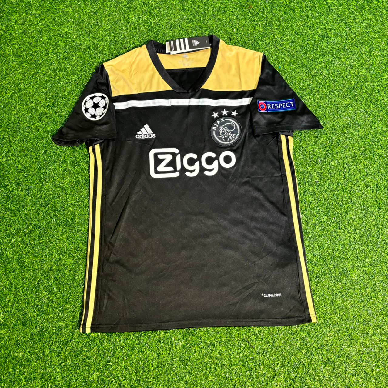 Frenkie De Jong Ajax 2018 2019 Champions League Black Retro Football Jersey Kit