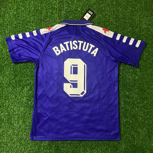 Gabriel Batistuta 9 Fiorentina Retro Kit Jersey Trikot