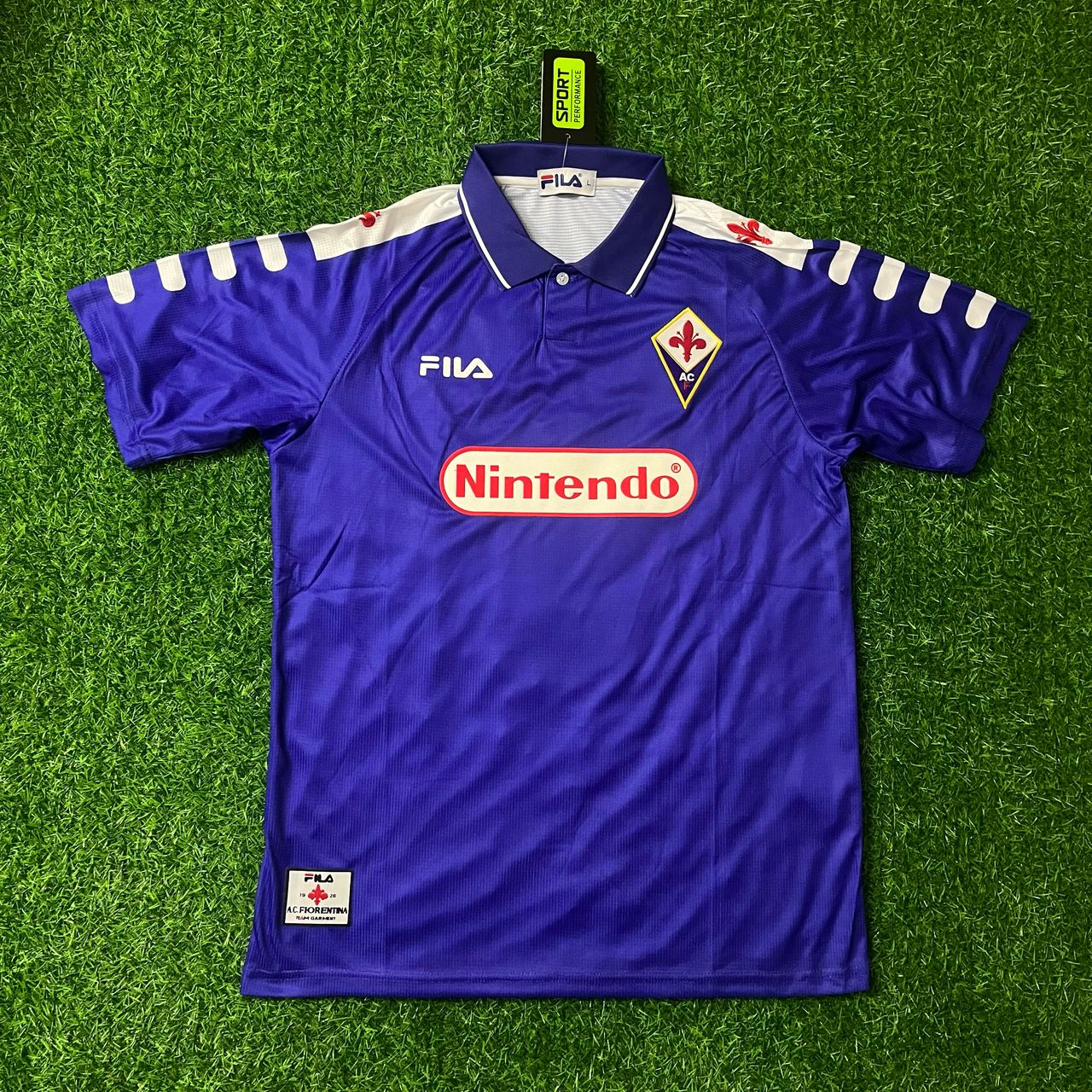 Gabriel Batistuta 9 Fiorentina 1998 Retro Purple Football Jersey Kit