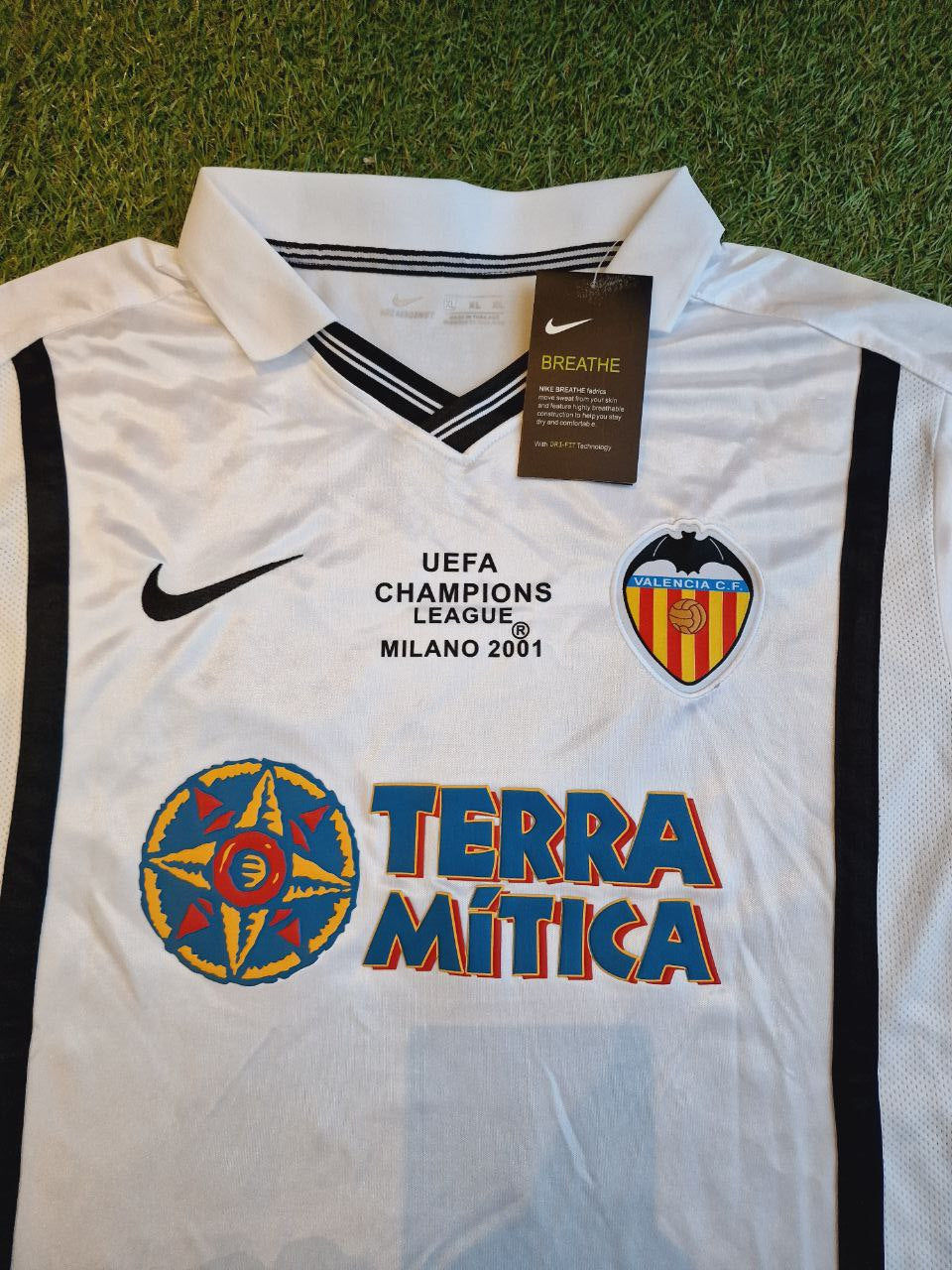Gaizka Mendieta Valencia 2001 Milano Champions Final Retro Football Jersey Kit