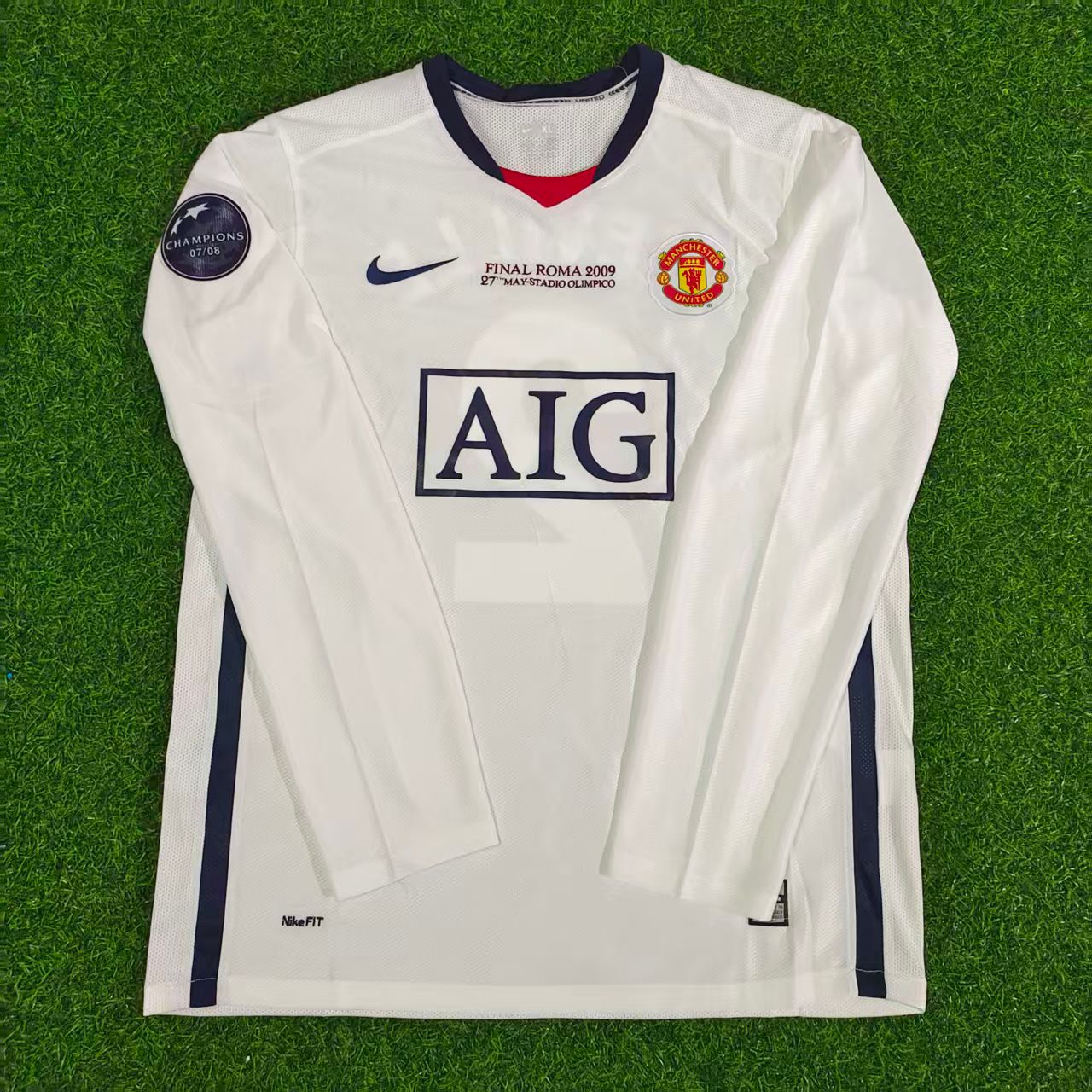 Gary Neville Manchester United 2009 Final Long Sleeve Retro Football Jersey Kit