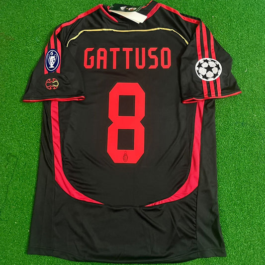 Gennaro Gattuso Milan 2006 2007 Retro Football Jersey Kit