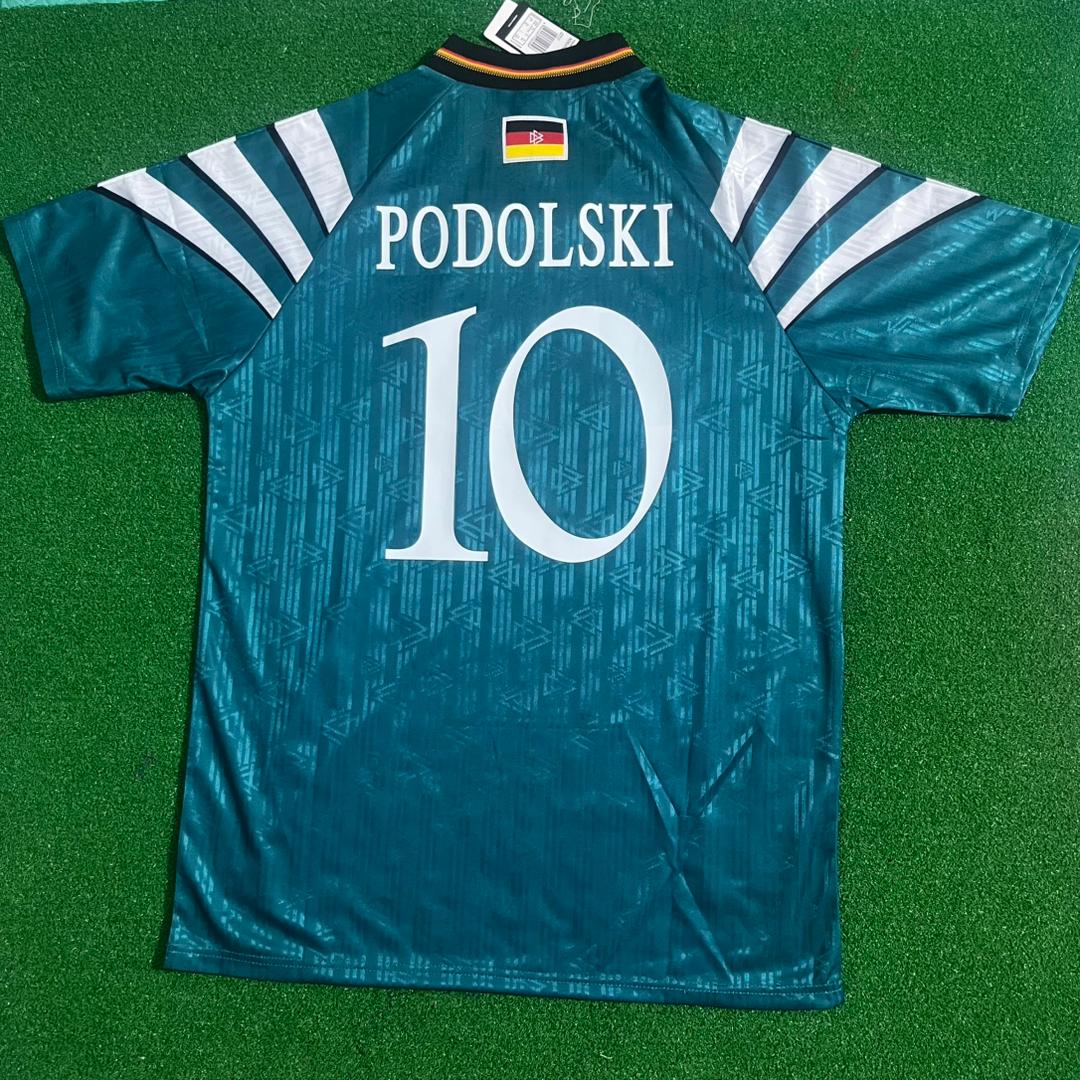 Germany Lukas Podolski Retro Football Jersey Kit