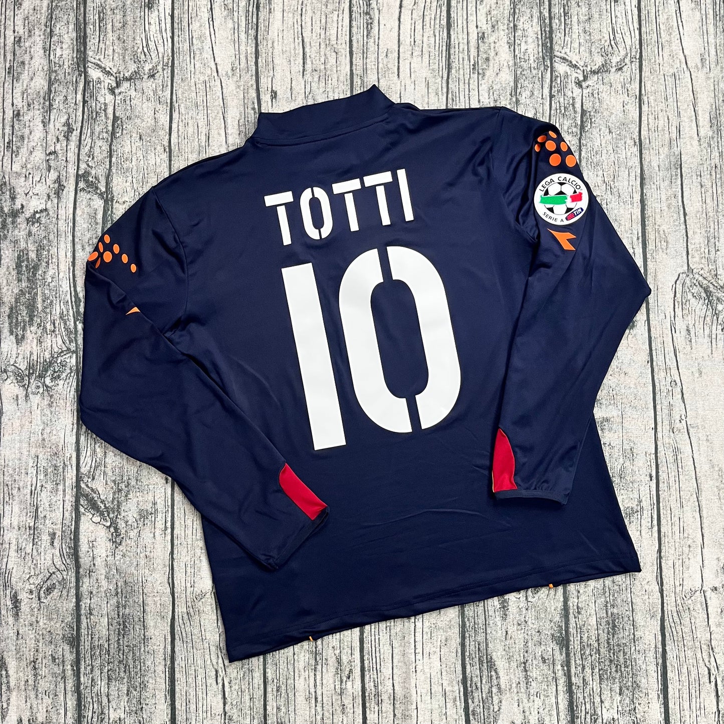 Francesco Totti 10 - Roma 2003 - 04 Long Sleeve Retro Football Jersey Kit