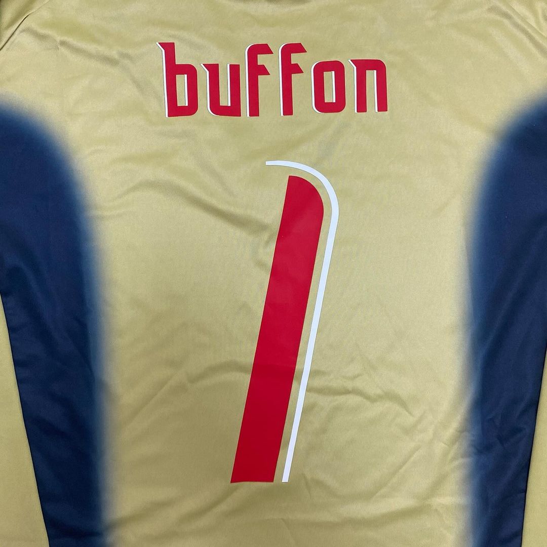 Gianluigi Buffon Italy 2006 World Cup Germany Retro Goalkeeper Football Jersey Kit