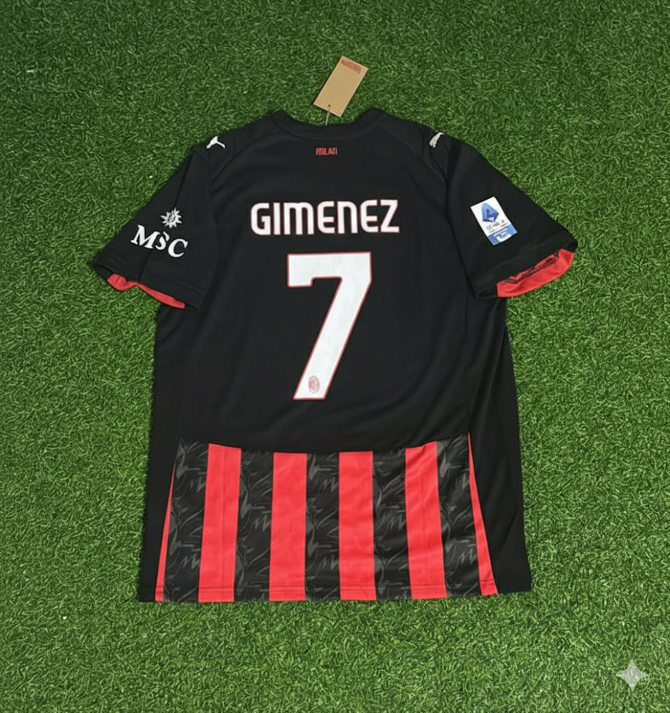Santiago Giménez Ac Milan Football Jersey