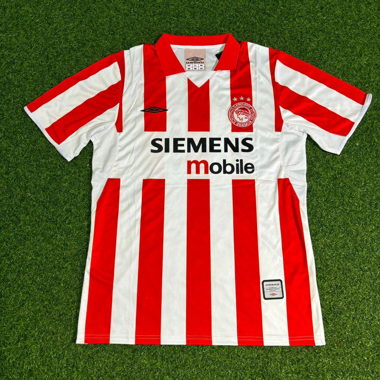 Predrag Djordjevic Olympiacos 2004-2005 Retro Home Football Jersey Kit