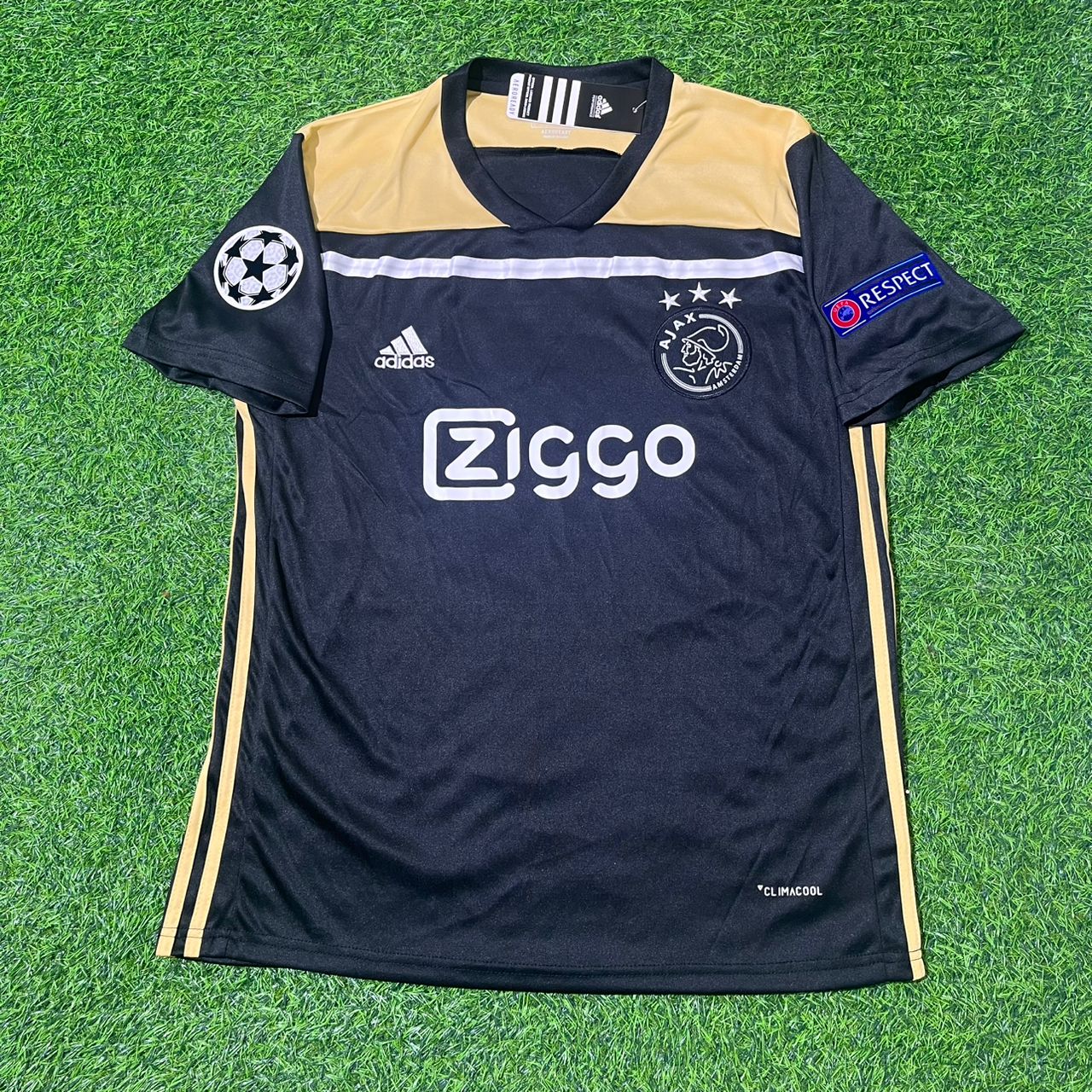 Hakim Ziyech Ajax 2018 2019 Champions League Black Retro Football Jersey Kit