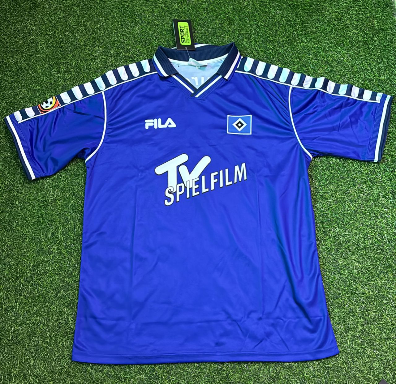 Sergej Barbarez Hamburger SV Retro Heimtrikot 00-01 Rot Fusball HSV Retro Soccer Kit Football Jersey