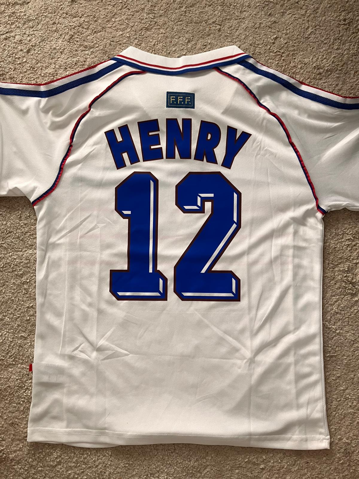 Thierry Henry – France 1998 World Cup White Retro Jersey – | Trikot | Maillot Retro
