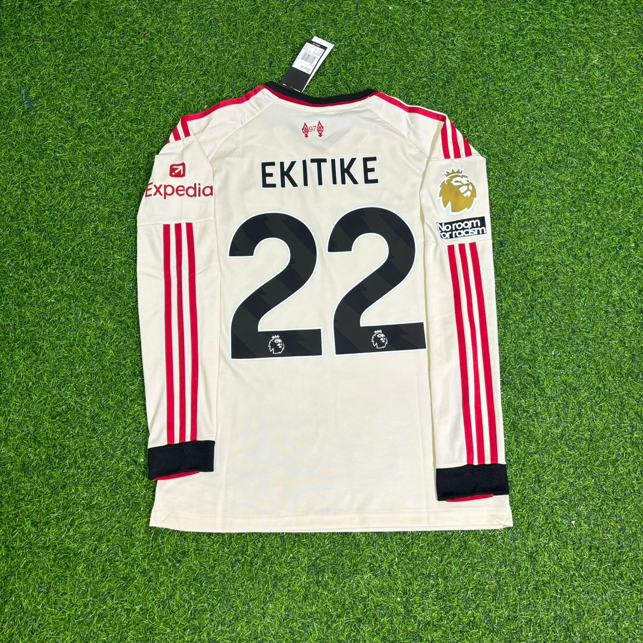 Hugo Ekitiké Liverpool 2025 Away Long Sleeve Football Jersey Kit