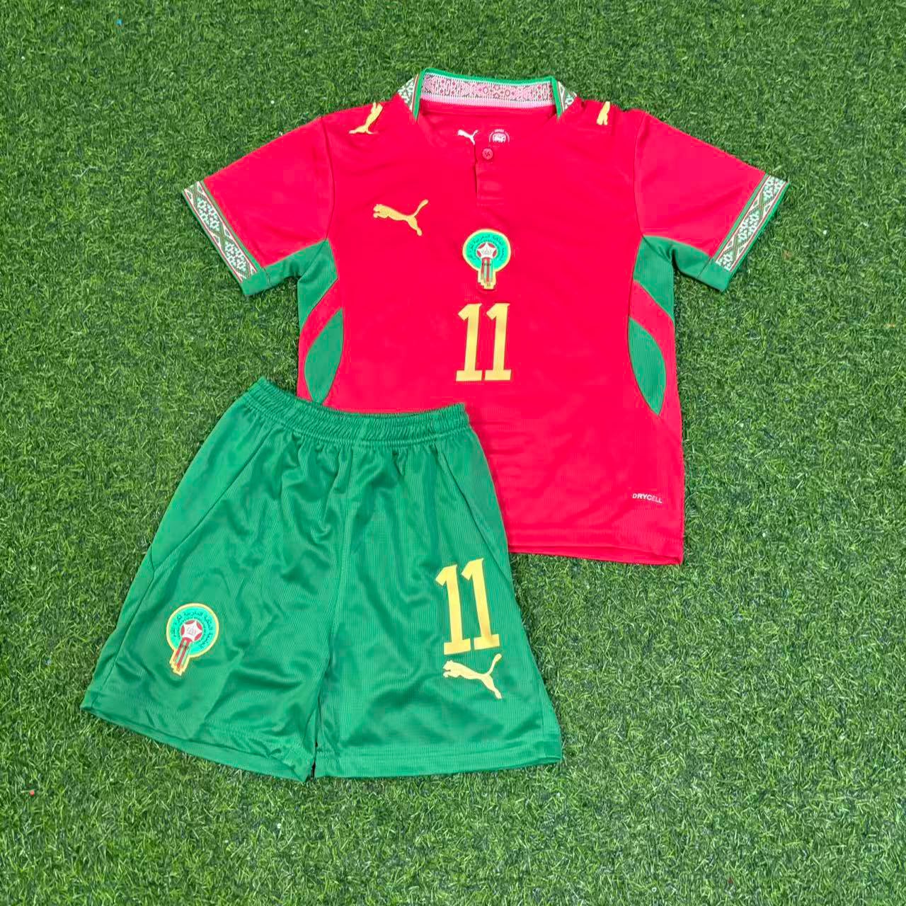 Morocco World Cup 2026 Ismael Saibari #11 Kids Football Jersey