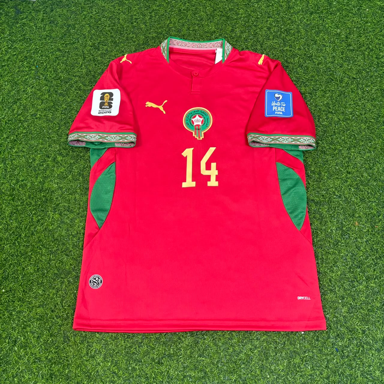 Morocco World Cup 2026 Issa Diop Home Red Football Jersey