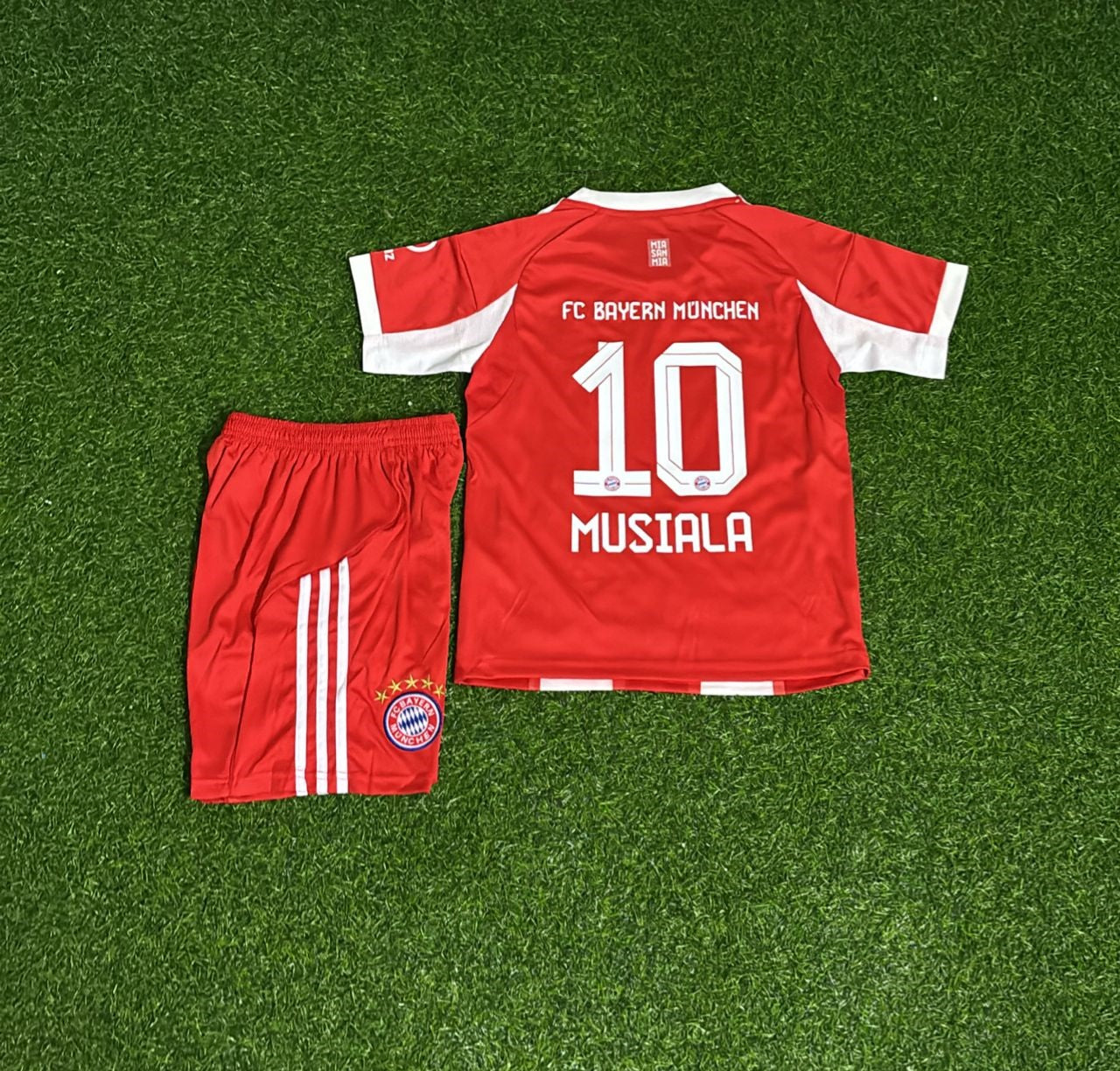 Jamal Musiala #10 Bayern Munich 2025/26 Home Kids Football Jersey Kit