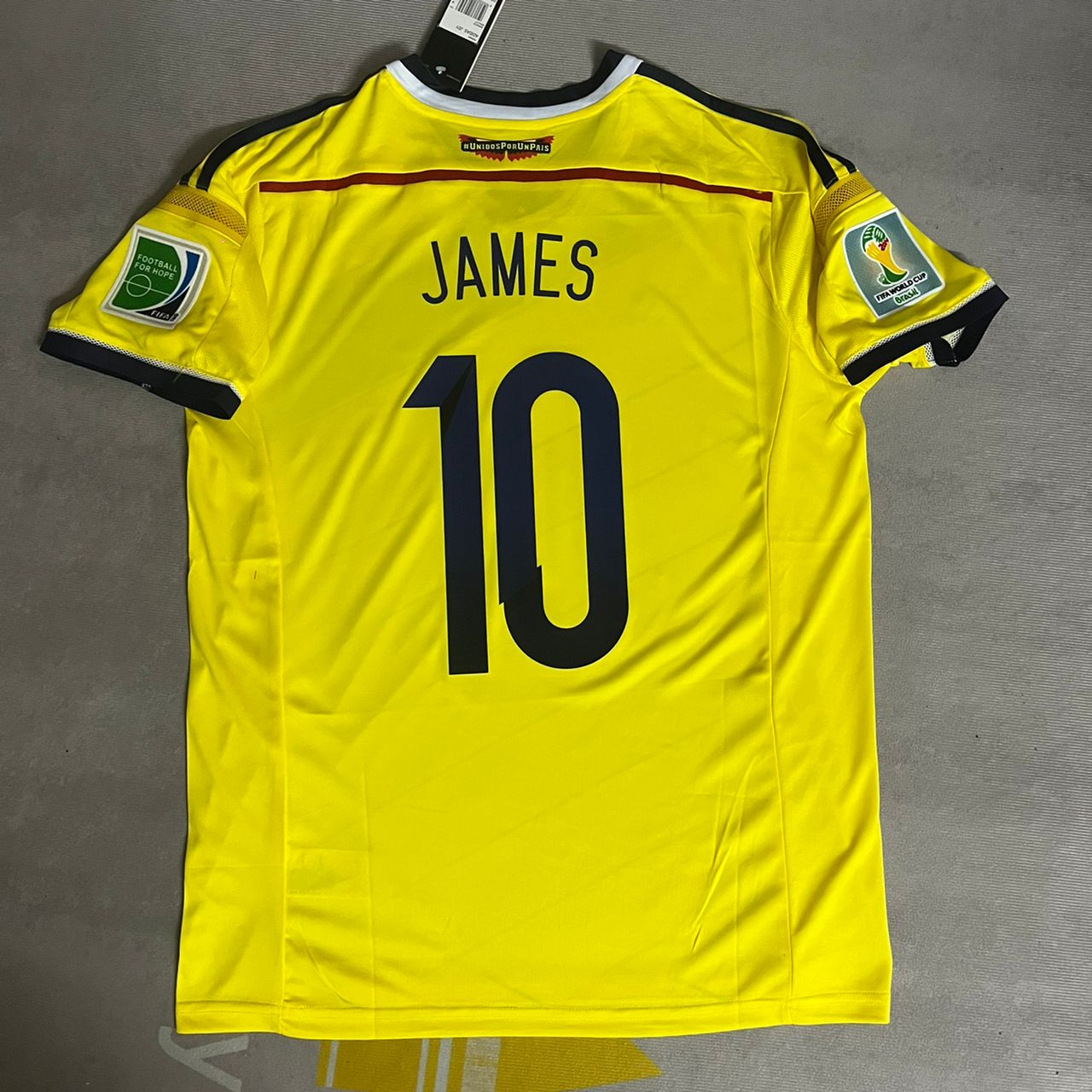 James Rodriguez Colombia 2014 Brazil World Cup Retro Football Jersey Kit